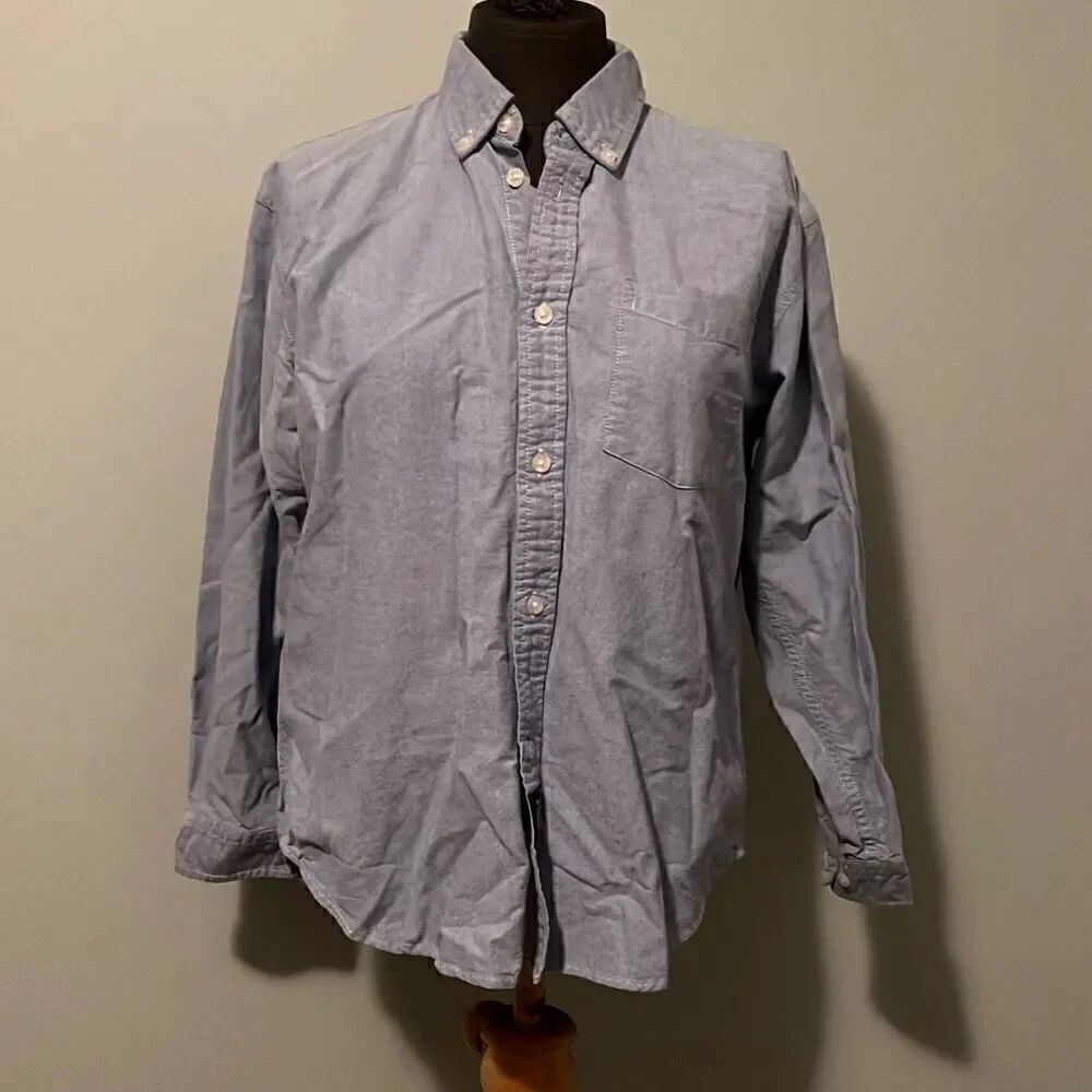 GAP Kid’s Blue Long Sleeve Authentic Oxford Button Down Shirt
